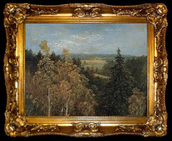 framed  Carl Gustav Carus Blick uber eine Waldlandschaft, ta009-2